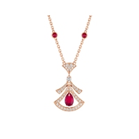 [Super]DREAM NECKLACE CARNELIAN DIAMOND PINK GOLD