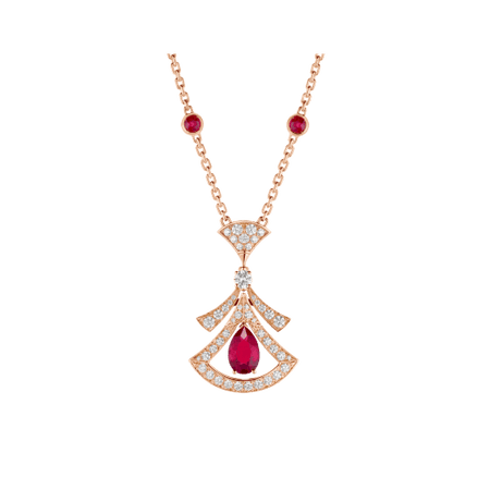 [Super]DREAM NECKLACE CARNELIAN DIAMOND PINK GOLD