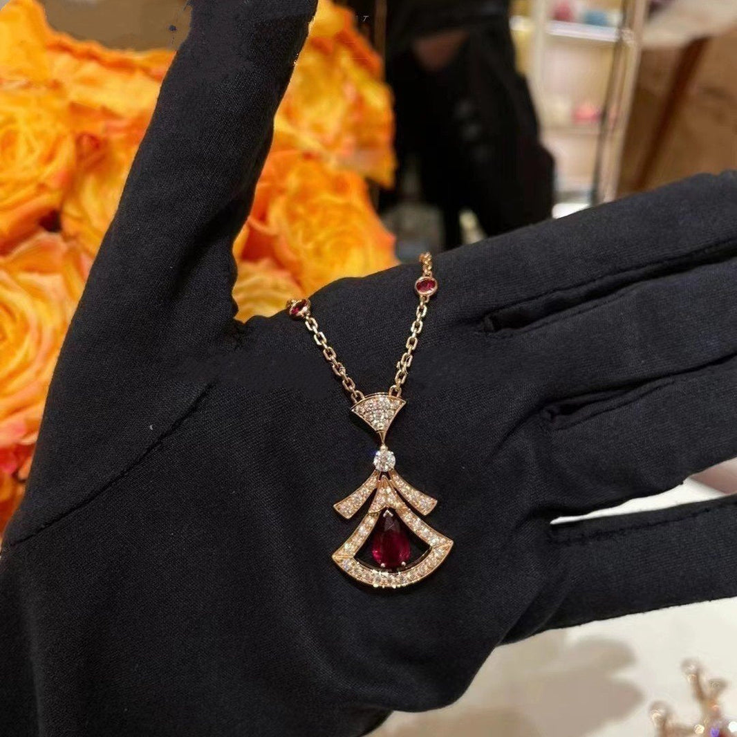 [Super]DREAM NECKLACE CARNELIAN DIAMOND PINK GOLD