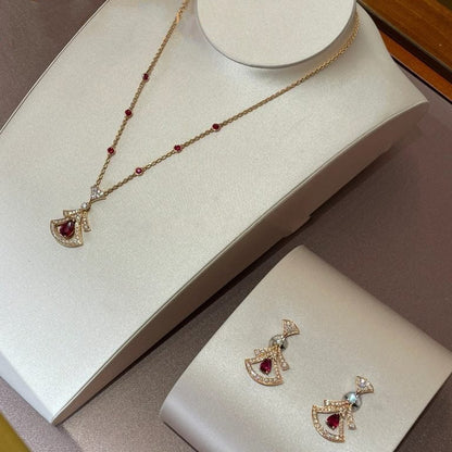 [Super]DREAM NECKLACE CARNELIAN DIAMOND PINK GOLD