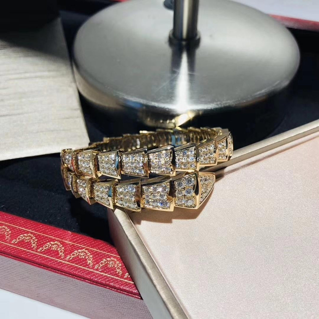 [Super]SERPENTI BRACELET 8MM GOLD DIAMOND