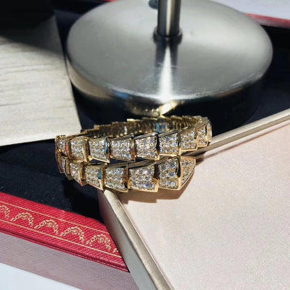[Super]SERPENTI BRACELET 8MM GOLD DIAMOND