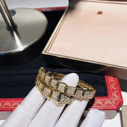 [Super]SERPENTI BRACELET 8MM GOLD DIAMOND