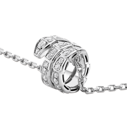 [Super]SERPENTI  NECKLACE DOUBLE RING DIAMOND