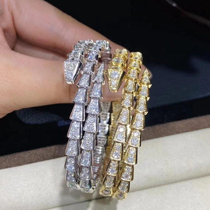 [Super]SERPENTI BRACELET GOLD DIAMOND DOUBLE ROW