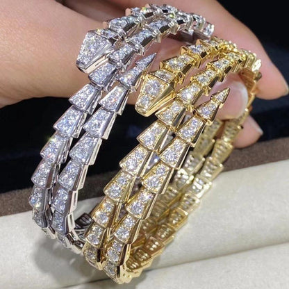 [Super]SERPENTI BRACELET GOLD DIAMOND DOUBLE ROW
