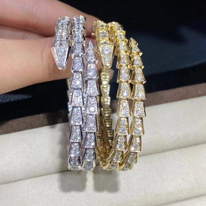 [Super]SERPENTI BRACELET GOLD DIAMOND DOUBLE ROW