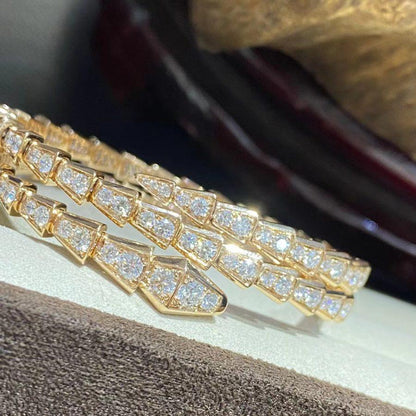 [Super]SERPENTI BRACELET GOLD DIAMOND DOUBLE ROW