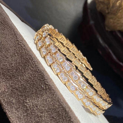 [Super]SERPENTI BRACELET GOLD DIAMOND DOUBLE ROW