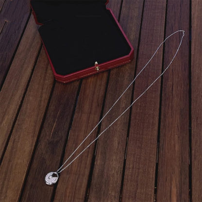 [Super Jewellery]AMULETTE SILVER FULL DIAMOND NECKLACE