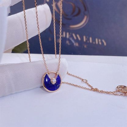 [Super Jewellery]AMULETTE ROSE GOLD AGATE NECKLACE
