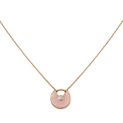 [Super Jewellery]AMULETTE ROSE GOLD PINK MOP NECKLACE
