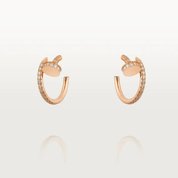 [Super CiCi ]JUSTE EARRINGS 12.75MM PINK GOLD DIAMOND