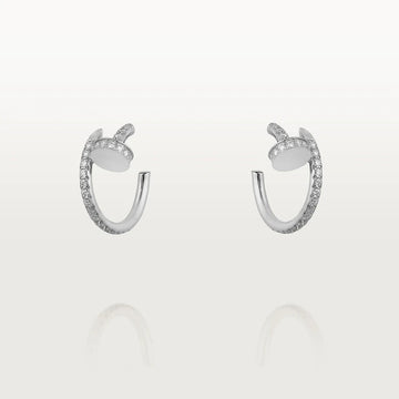 [Super CiCi ]JUSTE EARRINGS 12.75MM SILVER DIAMOND