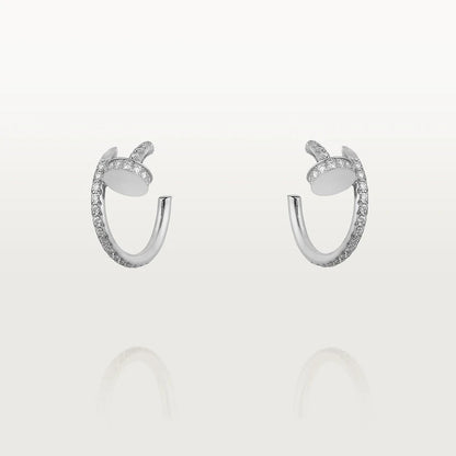 [Super Jewellery]JUSTE EARRINGS 12.75MM SILVER DIAMOND