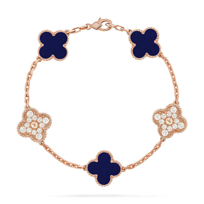 [Super Jewellery]CLOVER 5 MOTIF LAPIS LAZULI BRACELET COLLECTION