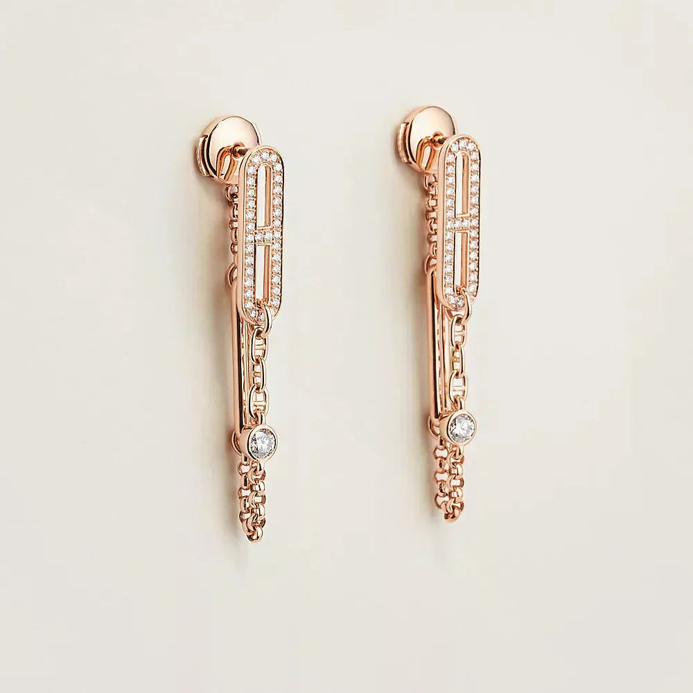 [Super Jewellery]CHAINE CHAOS DIAMOND DROP EARRINGS