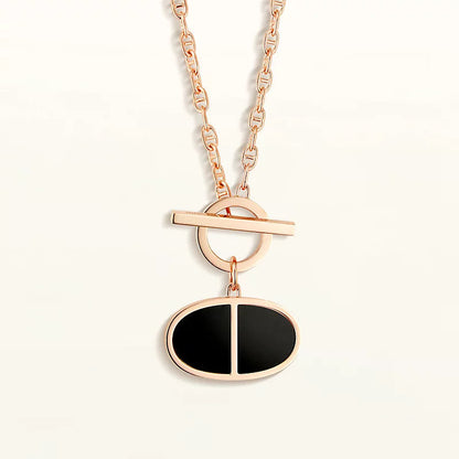 [Super Jewellery]CHAINE VERSO BLACK CERAMIC NECKLACE