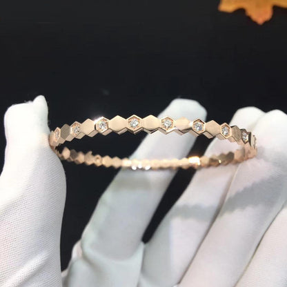 [Super Jewellery]BEE LOVE PINK GOLD DIAMOND BRACELET