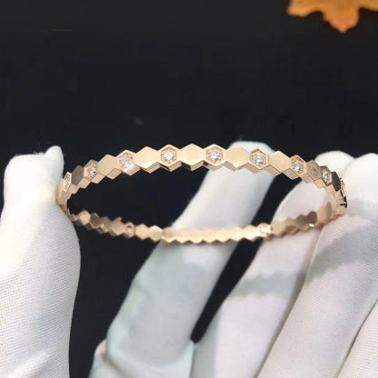 [Super Jewellery]BEE LOVE PINK GOLD DIAMOND BRACELET
