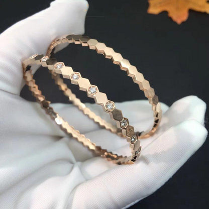 [Super Jewellery]BEE LOVE PINK GOLD DIAMOND BRACELET