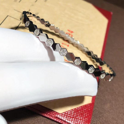 [Super Jewellery]BEE LOVE SILVER DIAMOND BRACELET