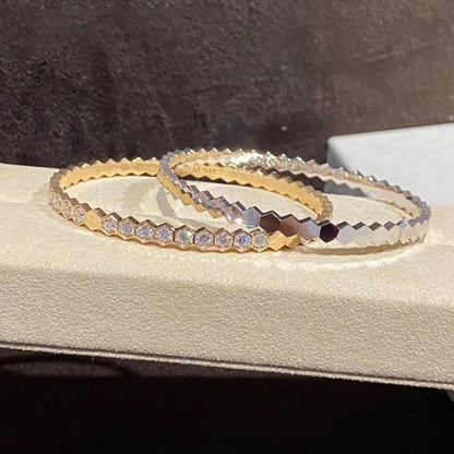 [Super Jewellery]BEE LOVE GOLD BRACELET FULL DIAMOND