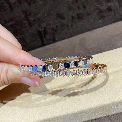 [Super Jewellery]BEE LOVE GOLD BRACELET FULL DIAMOND
