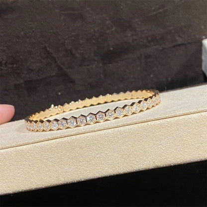 [Super Jewellery]BEE LOVE GOLD BRACELET FULL DIAMOND