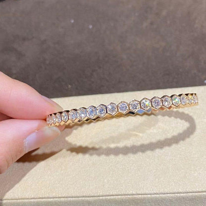 [Super Jewellery]BEE LOVE GOLD BRACELET FULL DIAMOND
