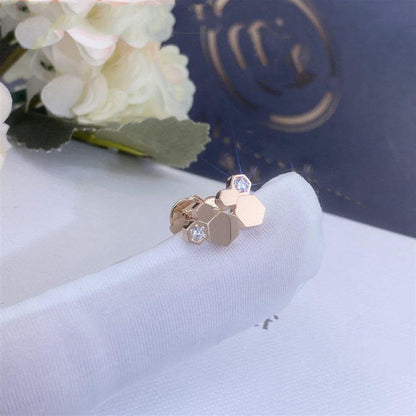 [Super Jewellery]BEE LOVE PINK GOLD DIAMOND EARRINGS