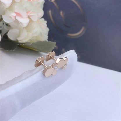 [Super Jewellery]BEE LOVE PINK GOLD DIAMOND EARRINGS
