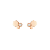 [Super Jewellery]BEE LOVE PINK GOLD DIAMOND EARRINGS