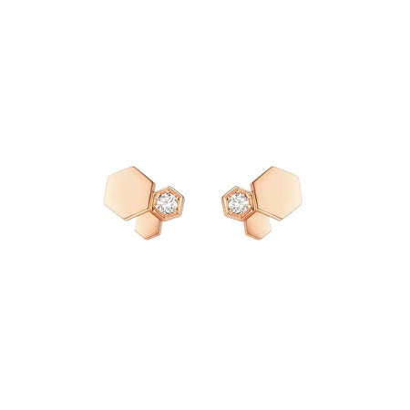 [Super Jewellery]BEE LOVE PINK GOLD DIAMOND EARRINGS