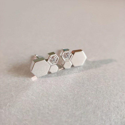 [Super Jewellery]BEE LOVE SILVER DIAMOND EARRINGS