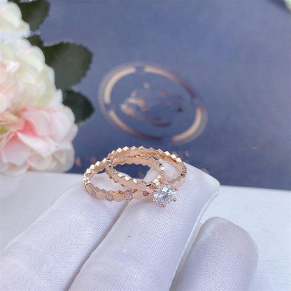 [Super Jewellery]BEE LOVE RING PINK GOLD DIAMOND