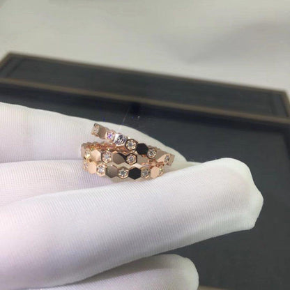 [Super Jewellery]BEE LOVE RING PINK GOLD DIAMOND