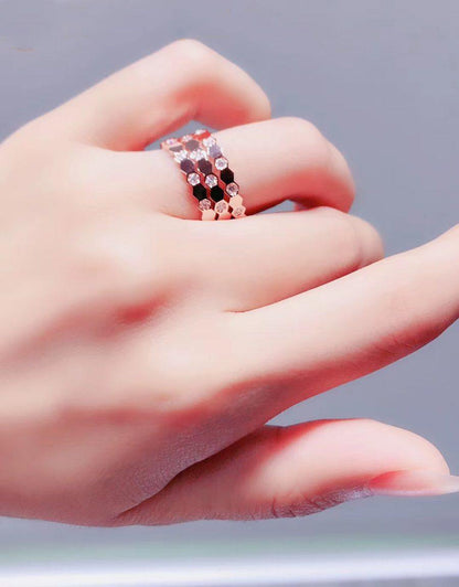 [Super Jewellery]BEE LOVE RING PINK GOLD DIAMOND