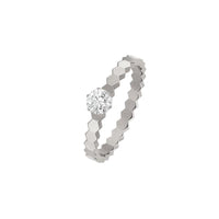 [Super Jewellery]BEE LOVE RING SILVER 1 DIAMOND