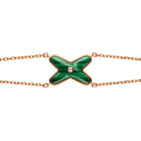 [Super Jewellery]JEUX BRACELET MALACHITE PINK GOLD 1 DIAMOND