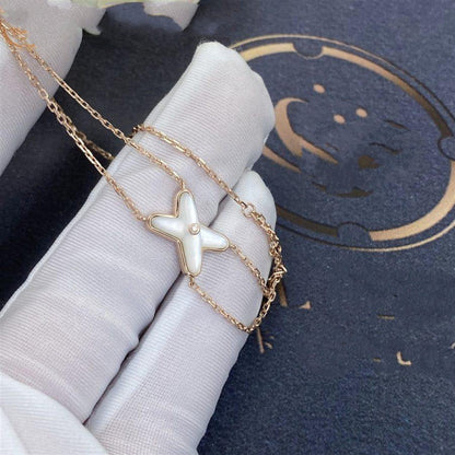 [Super Jewellery]JEUX BRACELET WHITE MOP PINK GOLD 1 DIAMOND