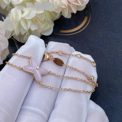 [Super Jewellery]JEUX BRACELET PINK MOP PINK GOLD 1 DIAMOND