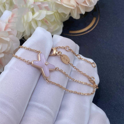 [Super Jewellery]JEUX BRACELET PINK MOP PINK GOLD 1 DIAMOND