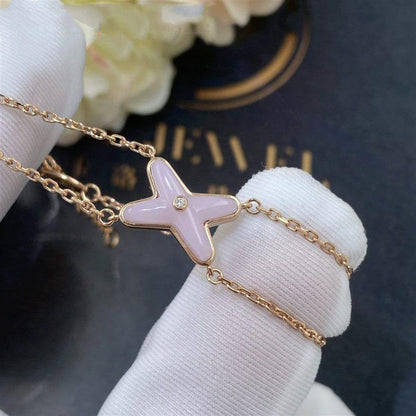 [Super Jewellery]JEUX BRACELET PINK MOP PINK GOLD 1 DIAMOND