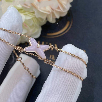 [Super Jewellery]JEUX BRACELET PINK MOP PINK GOLD 1 DIAMOND