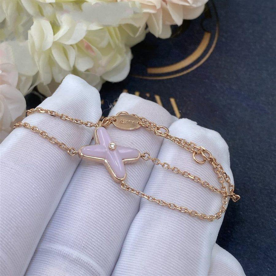 [Super Jewellery]JEUX BRACELET PINK MOP PINK GOLD 1 DIAMOND