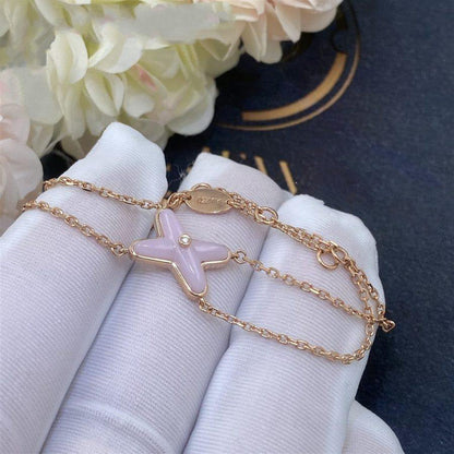 [Super Jewellery]JEUX BRACELET PINK MOP PINK GOLD 1 DIAMOND