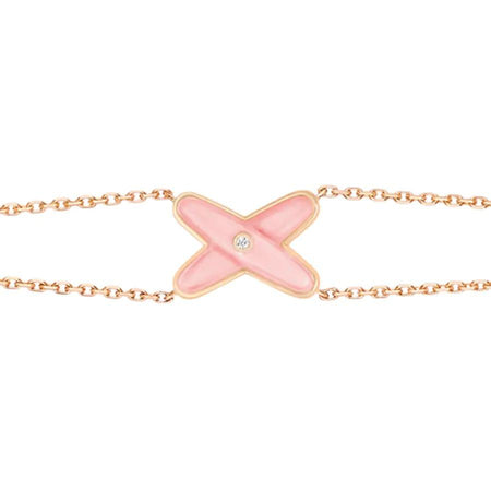 [Super Jewellery]JEUX BRACELET PINK MOP PINK GOLD 1 DIAMOND