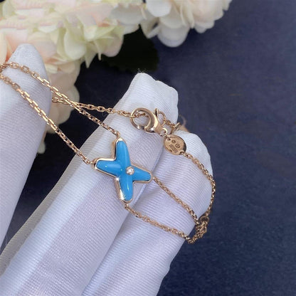 [Super Jewellery]JEUX BRACELET TURQUOISE PINK GOLD 1 DIAMOND