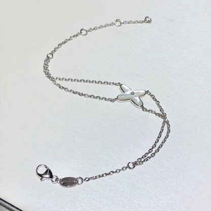 [Super Jewellery]JEUX BRACELET WHITE MOP SILVER 1 DIAMOND